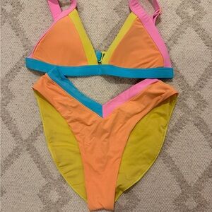 PQ Swim Colorful Bikini Set - Pink, Orange, Yellow, Blue